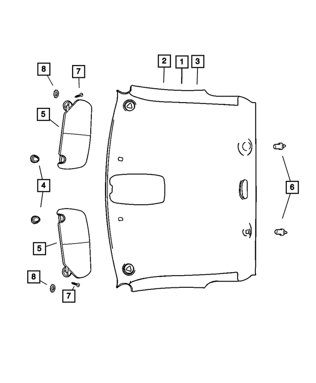 1FG01BD1AA - Interior Trim: Headliner for Mopar Image image