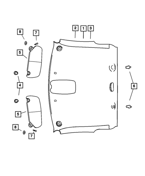 Headliner and Visor for 2006 Dodge Ram 3500 #0