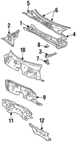 5570024902 - Body: Cowl Top Panel for Lexus: SC400 Image