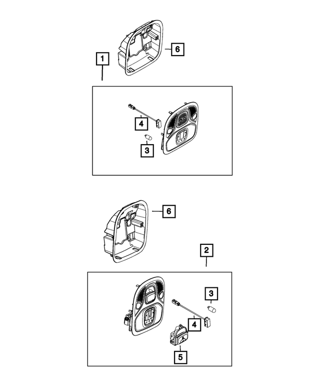 6AP47MS7AA - Interior Trim: Overhead Console for Mopar Image