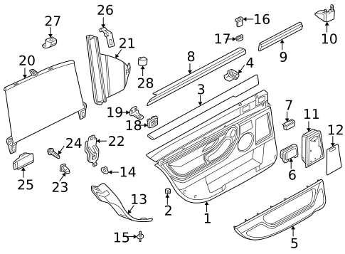 Interior Trim - Rear Door for 2001 BMW 740iL #1