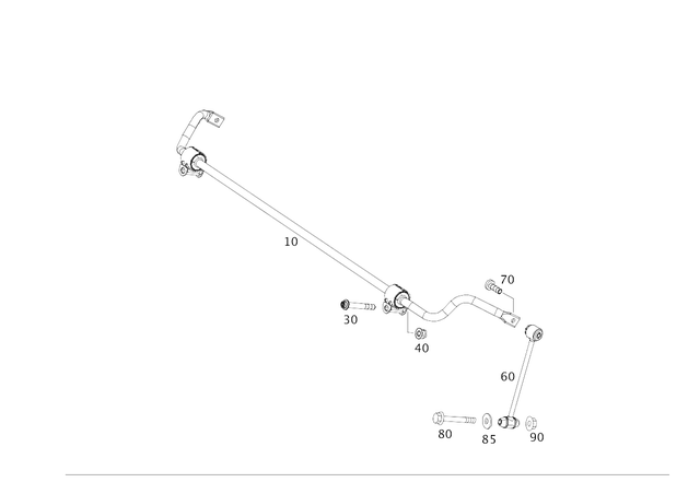 2053260165 - Springs, Suspension and Hydraulic Components: Tubular Torsion Bar for Mercedes-Benz: C400, C43 AMG, C450 AMG, C63 AMG, C63 AMG S Image image