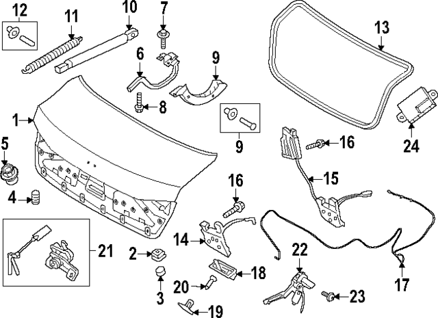 69200T1011 - Body: Trunk Lid for Hyundai Image