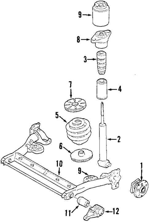 Rear Axle for 2000 Audi A6 #0