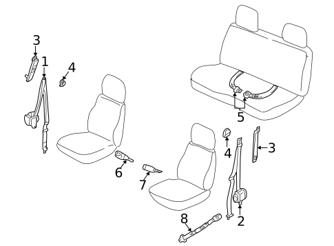 Seat Belt for 2003 Nissan Frontier #0
