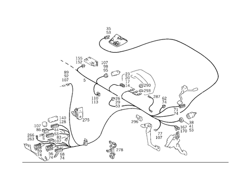Cockpit Cable Harness for 1998 Mercedes-Benz C43 AMG #1