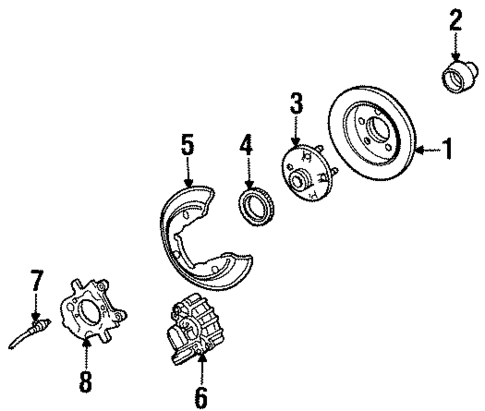 Rear Brakes for 1996 Mercury Sable #0