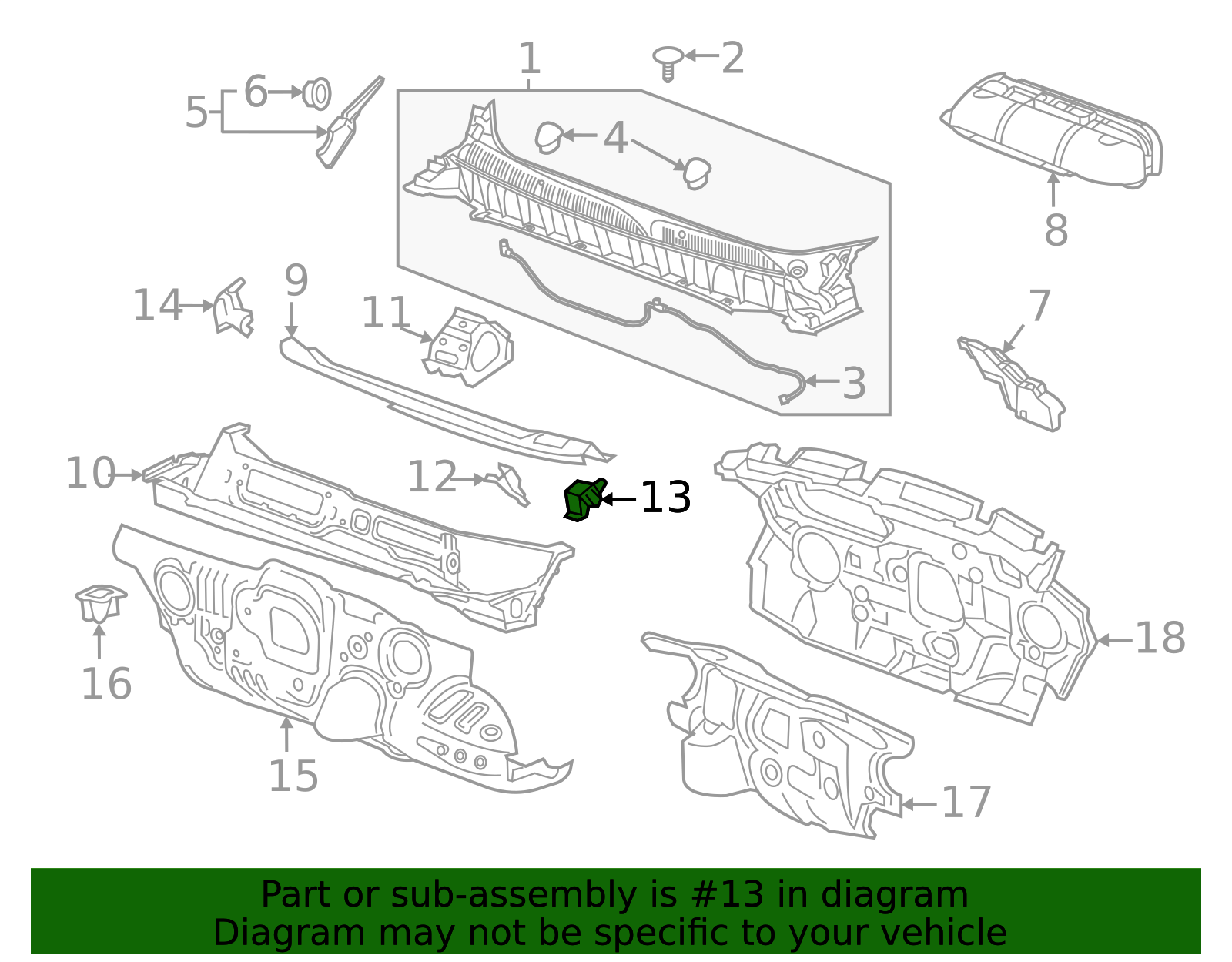 23266755 - High-Quality Plenum Panel Bracket for 2017-2026 GM ...
