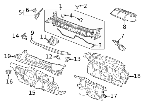 Cowl for 2023 GMC Acadia #0