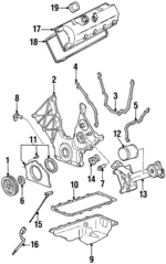 F5OY6316A - Engine: Damper Assembly for Ford: Contour | Lincoln: Continental, Mark VIII Image