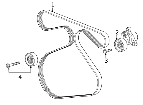 Belts & Pulleys for 2021 Cadillac Escalade #0