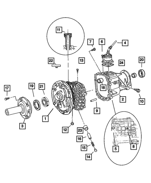 Case and Extension for 2002 Jeep Wrangler #0