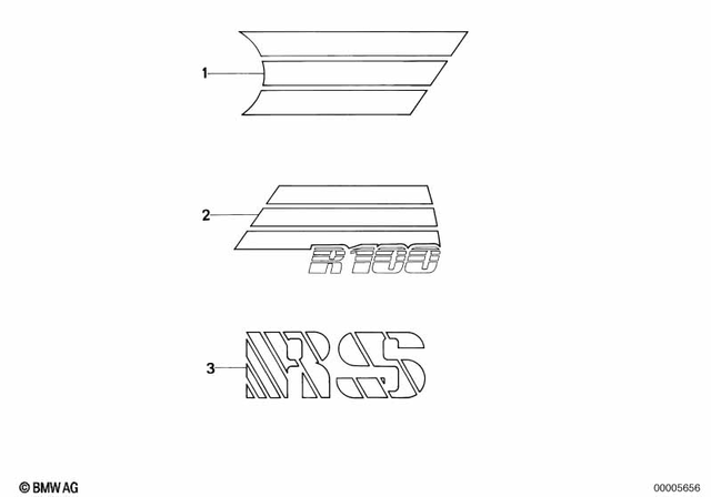 51141456234 - Frame and Mounting Parts: Sticker -  for BMW-Motorrad Image