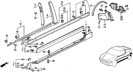Side Protector for 1988 Honda CRX #0