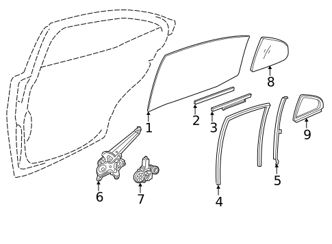 Rear Door for 2022 Lexus IS300 #1