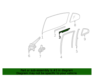 2006-2025 Lexus Window Regulator Rail 69906-53030 | OEM Parts Online