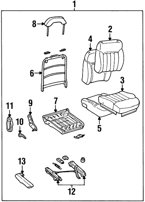 Front Seat Components for 1999 Isuzu Hombre #4