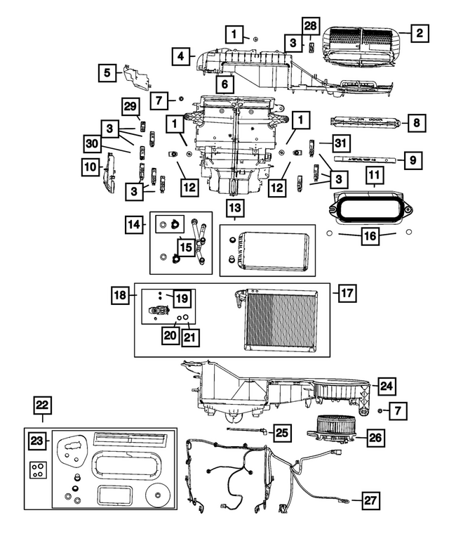 68565858AB - : A/c And Heater Actuator for Mopar Image