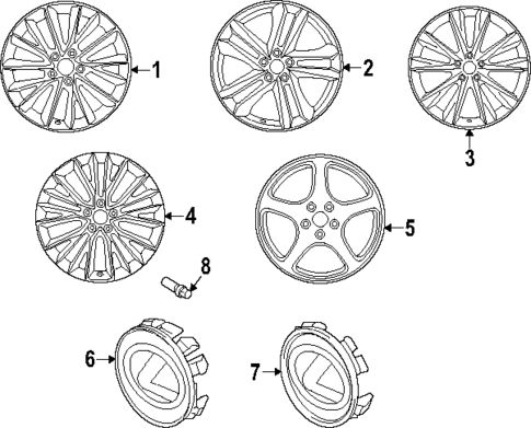 Wheels for 2025 Lexus NX350h #0