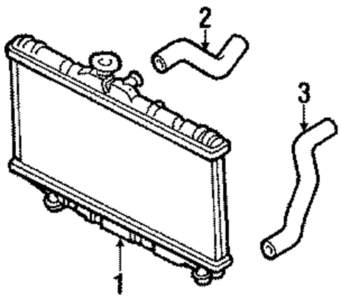 Radiator & Components for 1989 Toyota Corolla #1