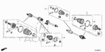 44014TA0A52 - Chassis: JOINT SET, OUTBOARD for Acura Image
