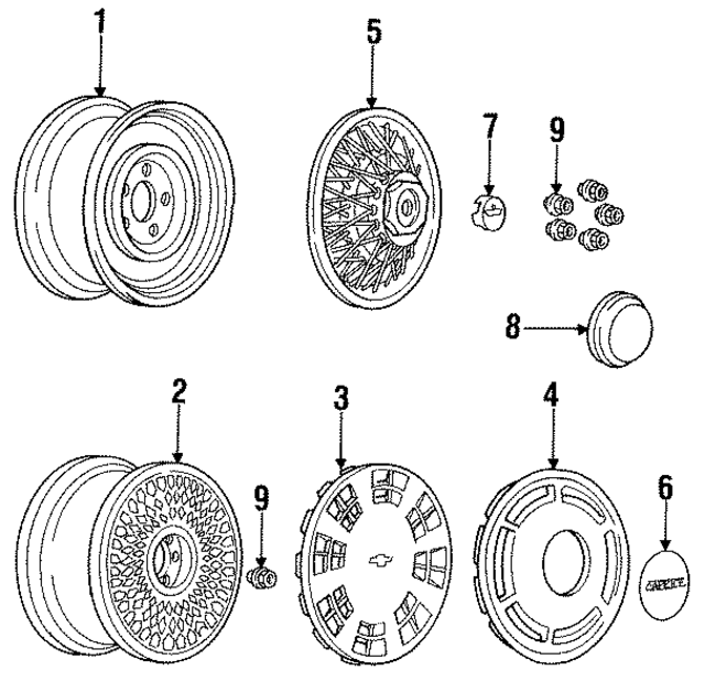 9592361 - Suspension: Wheel, Steel for GM Image