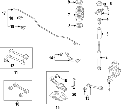 Rear Suspension for 2020 Kia K900 #0