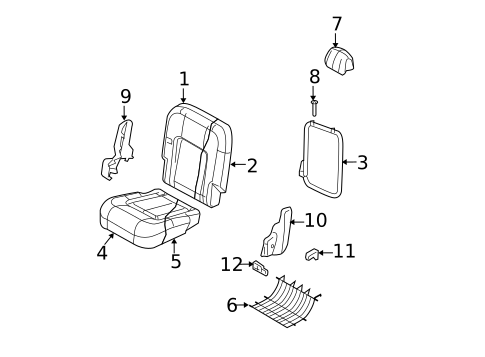 Rear Seat Components for 2005 Lincoln Navigator #2