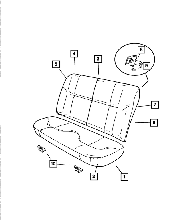 UN431DVAA - Interior Trim: Rear Seat Cushion for Mopar Image image