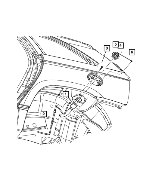 Fuel Tank Filler Tube for 2005 Chrysler Pacifica #0