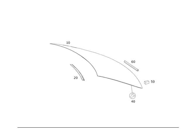 2046701980 - Window System: Rear Window for Mercedes-Benz: C250, C300, C350 Image image