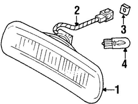 High Mounted Stop Lamp for 1997 Jeep Cherokee #0