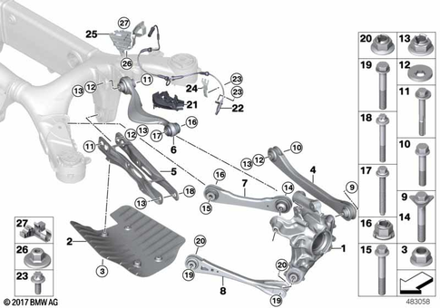 Rear Axle with Suspension for 2019 BMW X6 M50iX #0