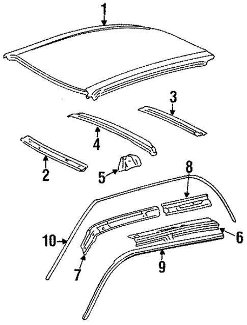 Exterior Trim - Roof for 1997 Toyota Tercel #1