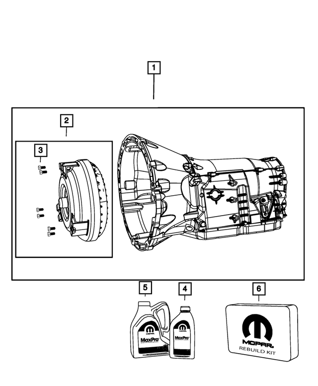 R8003110AN - : With Torque Converter Transmission Package for Mopar Image