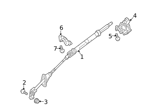 Steering Column Assembly for 2009 Smart Fortwo #0