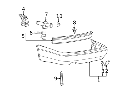 Bumper & Components - Rear for 1997 Audi A8 #0