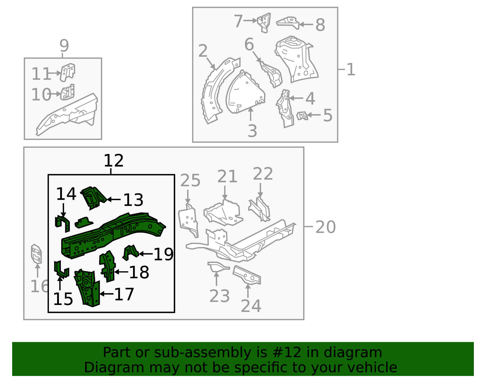 2018-2023 GM Front Rail 86555713 GM | GMPartsDirect.com