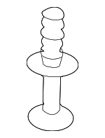 95555578400 - Body: Coat Hook Rivet for Porsche: Cayenne Image