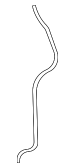 28673W010P - Body: Washer Hose for Mitsubishi: Outlander, Outlander PHEV Image