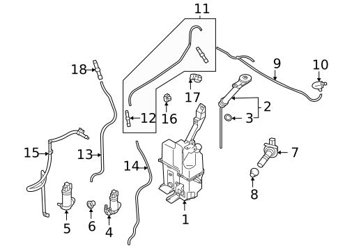 Washer Components for 2025 Mitsubishi Outlander #0