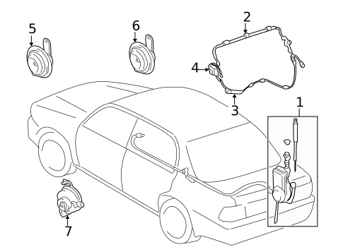 Anti-Theft Components for 2000 Toyota Camry #0