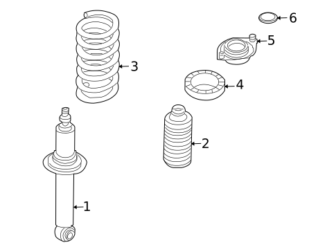 Struts & Components for 2009 Subaru Legacy #0