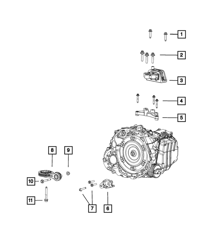 68201457AA - AS60T; 6 Speed HD; Automatic Transaxle: Hex Head Bolt for Mopar Image image