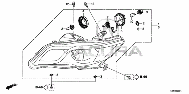 Headlight (Halogen) for 2014 Acura RDX #0
