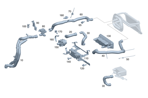 Heating Water Line for 2024 Mercedes-Benz Maybach EQS 680 SUV #0