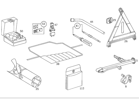 Tools and Accessories for 1999 Mercedes-Benz E430 #0