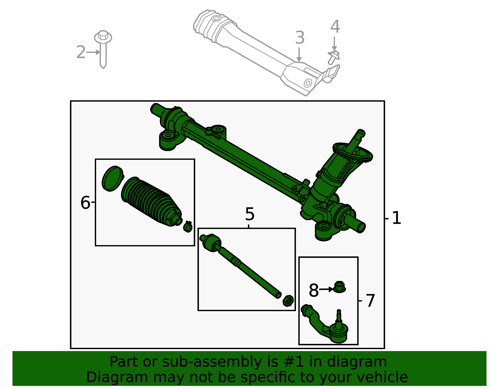 LX6Z-3504-CD - Rack And Pinion Assembly | My Ford Parts