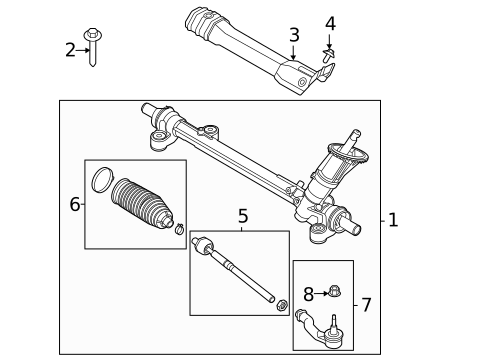 Steering Gear & Linkage for 2021 Lincoln Corsair #0