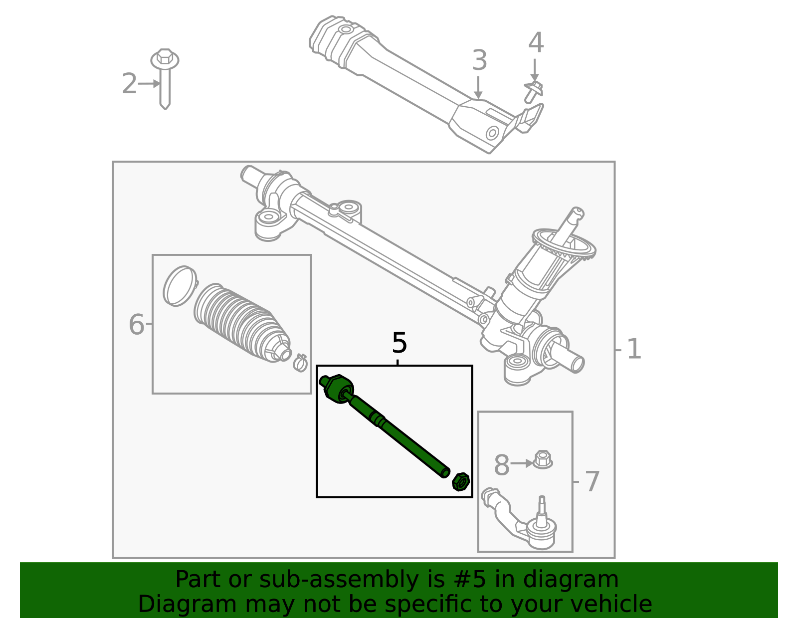 LX6Z-3280-B - Inner Tie Rod 2020-2026 Ford | Ford Parts Direct